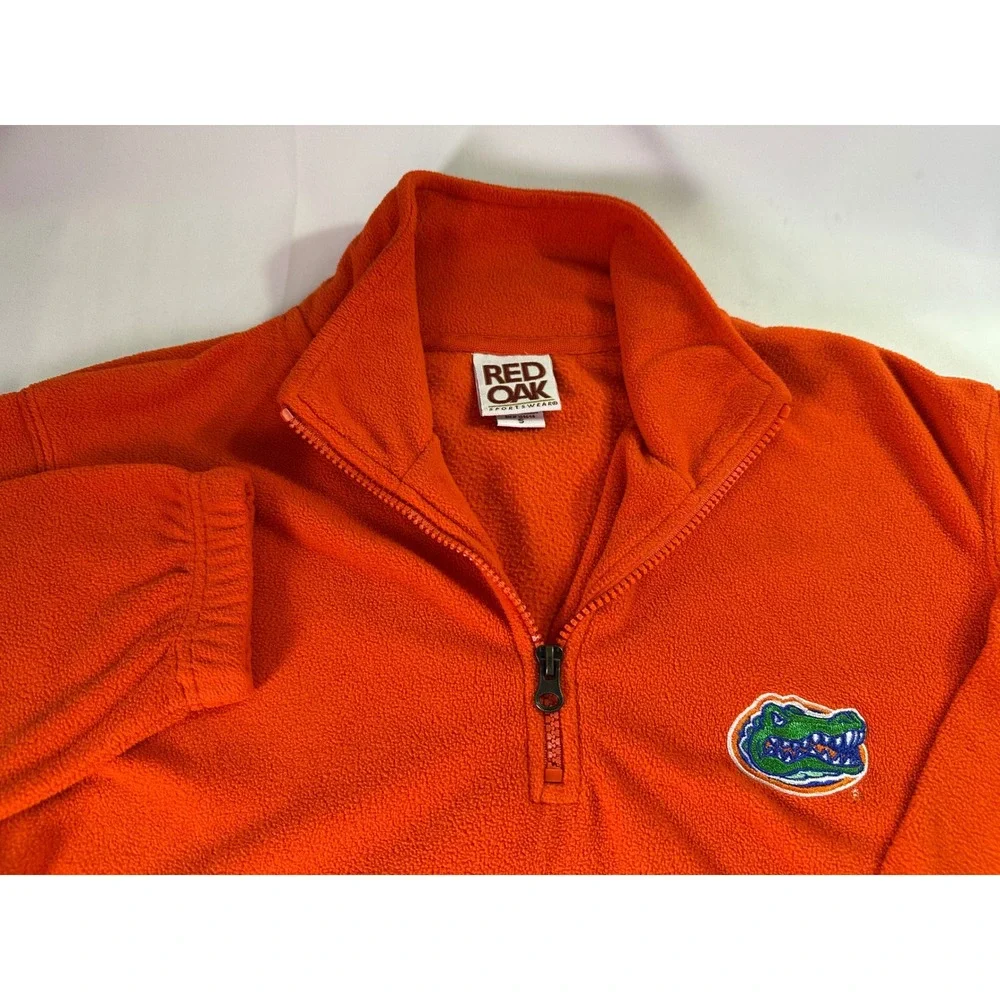 Florida Gators NCAA Red Oak‎ Sm Sportswear Orange Fleece 1/4 Zip Pullover Jacket